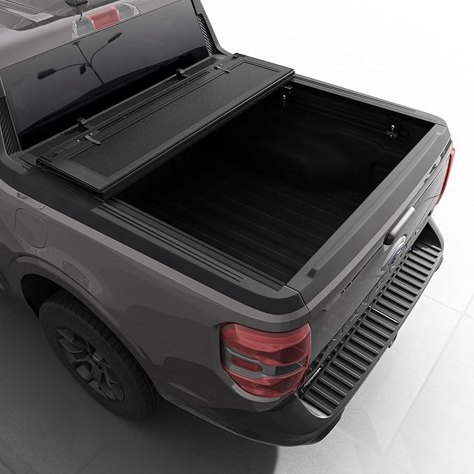 Tutel Low Profile Hard Shell Flip-Up Truck Bed Tonneau Cover|Fits 2022–2026 Ford Maverick 4'6" Bed (54.4") - TTLTMLPFU037