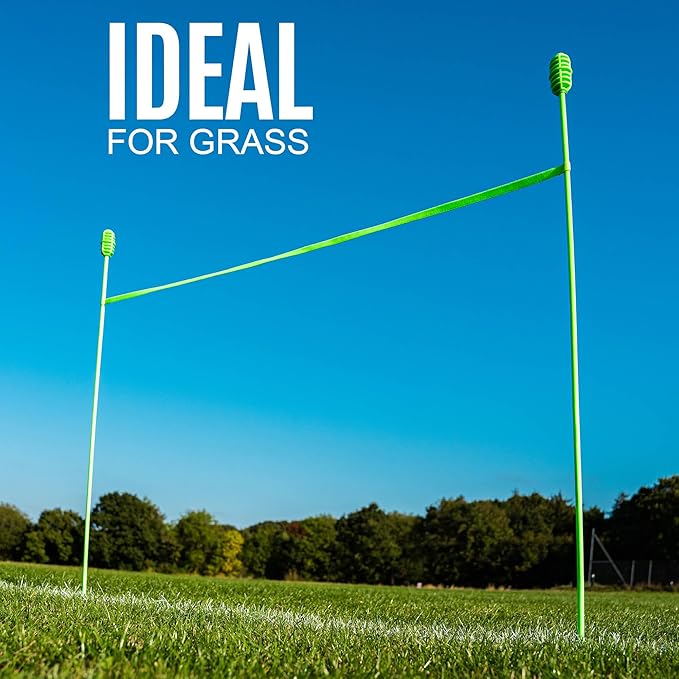 QUICKPLAY PRO Agility Poles (10x Adjustable 3ft to 6ft) for Turf & Court Training