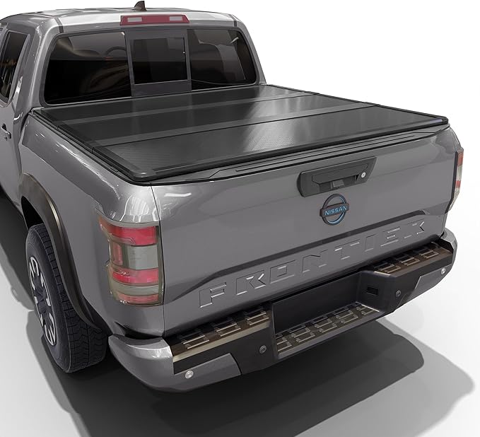 Tutel Hard Shell Folding Truck Bed Tonneau Cover|Fits 2005-2026 Nissan Frontier 5ft Bed (58.6") - TULH033