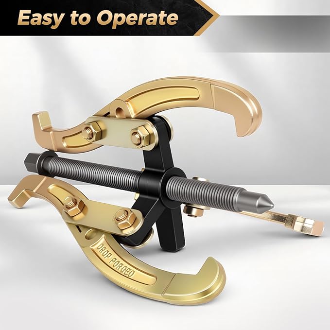 10 Inch 3 Jaw Puller for Pulley Gear Bearing Flywheel Removal, 2 Jaw / 3 Jaw Puller with Reversible Jaws, Repair and Maintenance Tool for Automotive/Mechanical