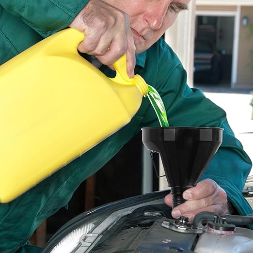 Umbresen Oil Funnels Set, Automotive Fuel Funnels, Wide Mouth Gas Funnel with Handle, Large Funnels with Hose, Gasoline Funnel Kit for Water, Fuel, Oil Change (5)