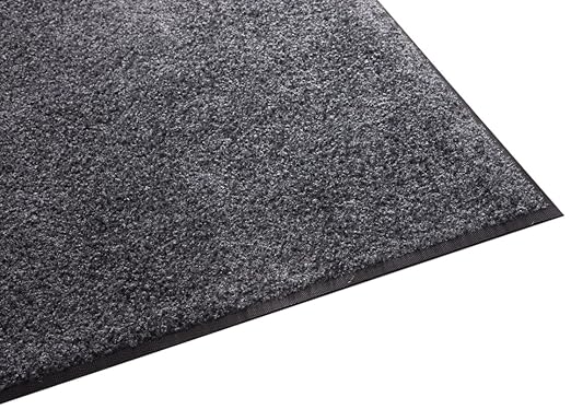 Guardian Platinum Series Indoor Wiper Floor Mat, Rubber with Nylon Carpet, 6'x8', Grey