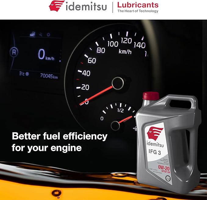 Idemitsu IFG 3 0W-20 Motor Oil Full Synthetic- 5 Quart | SP/GF-6A Certified Engine Oil for TGDI & PFI Engines | Engineered for Maximum Efficiency and Protection