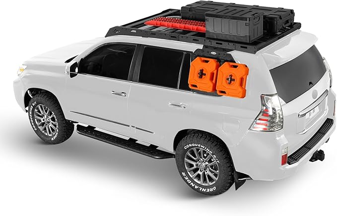 Hooke Road GX460 Rear Window Storage Molle Panel Kit for 2010-2023 Lexus GX460, Lightweight Steel Cargo Rack - Pair