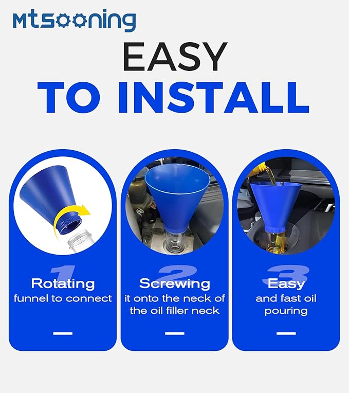 Mtsooning Advanced Engine Threaded Oil Funnel,Oil Filter Wrench and Drain Tool,Oil Filter Remover Tool Compatible with Toyota,Tacoma,Lexus,Camry, Corolla,Honda,Scion,Sienna,RAV4,RX350,etc