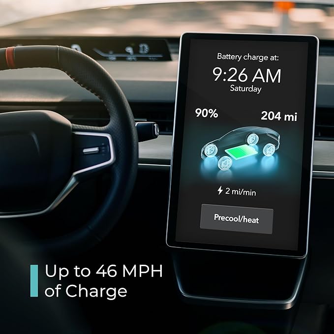 Lectron Electric Vehicle Charging Station (WiFi) 48 Amp with App Control - Powerful Level 2 EV Charger (240V) with NEMA 14-50 Plug/Hardwired - V-Box Pro Compatible with All J1772 Evs