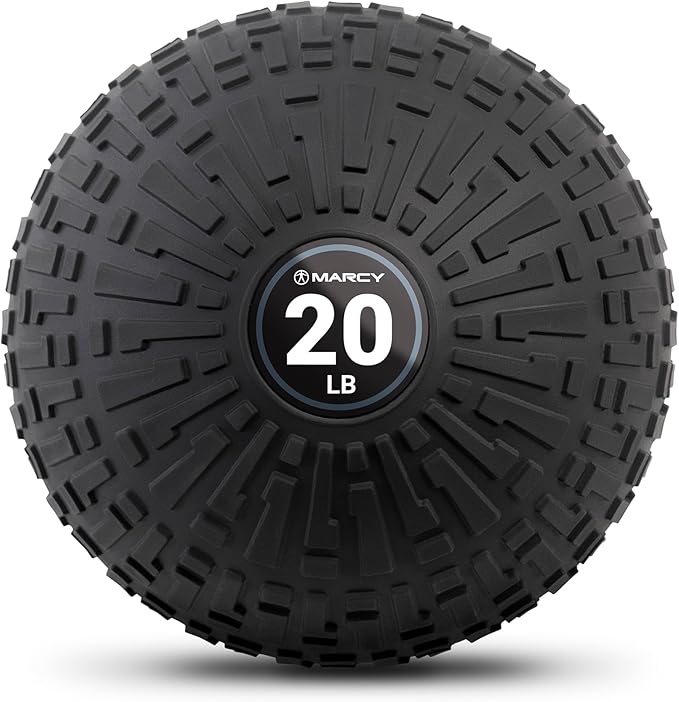 Marcy Slam Ball, 10–50 lbs Dead Weight, Non-Bounce, Sand-Filled Medicine Ball with Durable PVC Shell & Textured Grip for Slams, Tosses, Core & Full Body Training