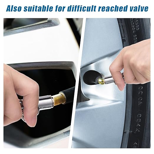 Tallew 20 Pack Dual Head Tire Pressure Gauge Heavy Duty Air Pressure Tire Gauge for Auto Truck Car RV Van Gage Range 10-150PSI, 1-10Bar (Silver)