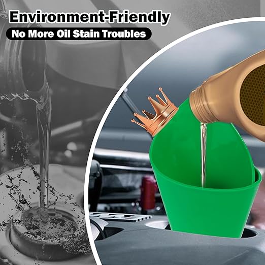 Professional-Grade Flexible Funnel for Draining Oil & Oil Change in Narrow and Awkward Places, Easy to Clean & Foldable Flex Funnels, for Lawnmowers, Motorcycles, Snowplows, Trucks, …