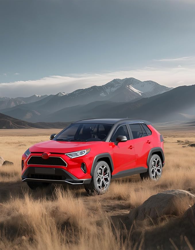 6pcs Tape-On Window Rain Guards Fit for Toyota RAV4 RAV 4 2019-2025, Extra Durable Window Visors Window Deflectors Vent Visors Vent Shades Car Accessories-6pcs