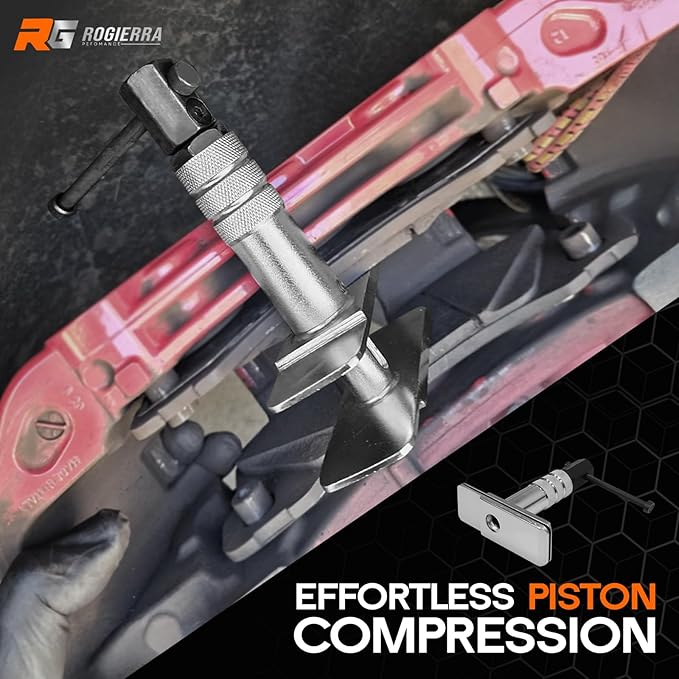 Heavy Duty Motorcycle Brake Caliper Spreader Tool – Piston Compression Tool for Most Motorcycle & Vehicle Brake Discs – Compatible with Hydraulic Disc Brake Systems