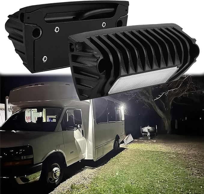 Chelhead RV Lights Exterior, 12V RV Porch Light Aluminum Low Current Led Scene Lighting Compatible with RV Outdoor Camper Trailers Truck Porches Towing 5th Wheels Utility Vehicles