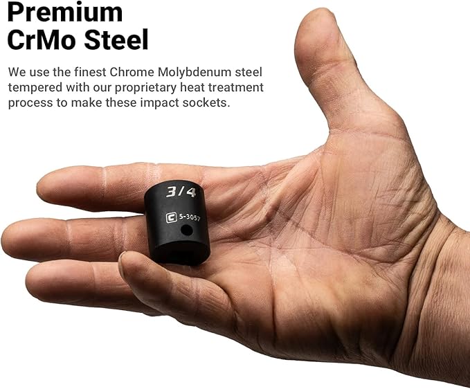 Capri Tools 3/4-Inch Shallow Impact Socket, 3/8-Inch Drive, 6-Point, SAE