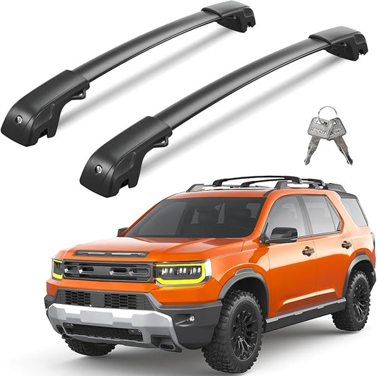 300lbs Lockable Roof Rack Cross Bars Compatible with 2026 Honda Passport, Heavy Duty Aluminum Roof Rails Crossbars Cargo Canoe Black Rooftop Cargo Carrier.