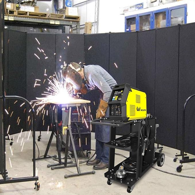 Weldpro Welding Cart for MIG Welder TIG Welder and Plasma Cutter, 3-Tier Heavy Duty welder Cart with 400Lbs Static Weight Capacity, 360° Rolling Welding Trolley with Swivel Wheels