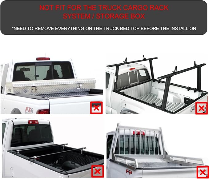 Soft Quad-Fold 6.5' Truck Bed Cover Compatible for 1997-2004 Dodge Dakota Standard Bed Vinyl Tonneau Cover | Fleetside