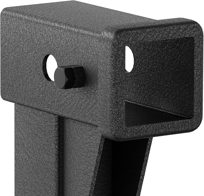 Tow Hitch 2 Inch, Trailer Hitch Extension Riser for 2-Inch Receiver, 6.6" Rise/Drop, Adjustable Lengths 5", 6", 8", 9", Solid Tube, 7500 lbs Capacity, Includes Bolt, Nut & Clip, Matte Black