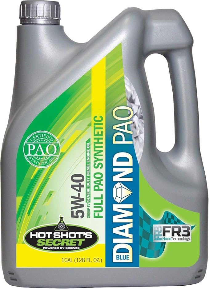 Hot Shot's Secret Blue Diamond 100 Percent PAO Oil 5W40 CK4 1 Gallon