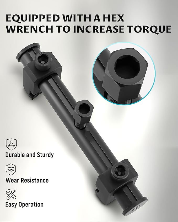 Lichamp Universal Crankshaft Pulley Puller Remover Tool Kit, Adjustable Ribbed Drive Belt Pulley Removal for A/C, Water Pumps, Power Steering Pumps, Alternators