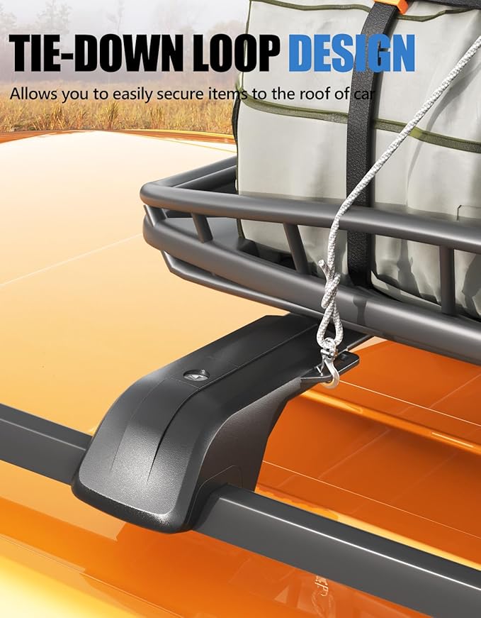 Heavy Duty 330lb Lockable Roof Rack Cross Bars Compatible with Chevy Chevrolet Equinox 2025 2026 (Not for EV) with Raised Rails, Aluminum Roof Rails Crossbars Black Rooftop Cargo Luggage