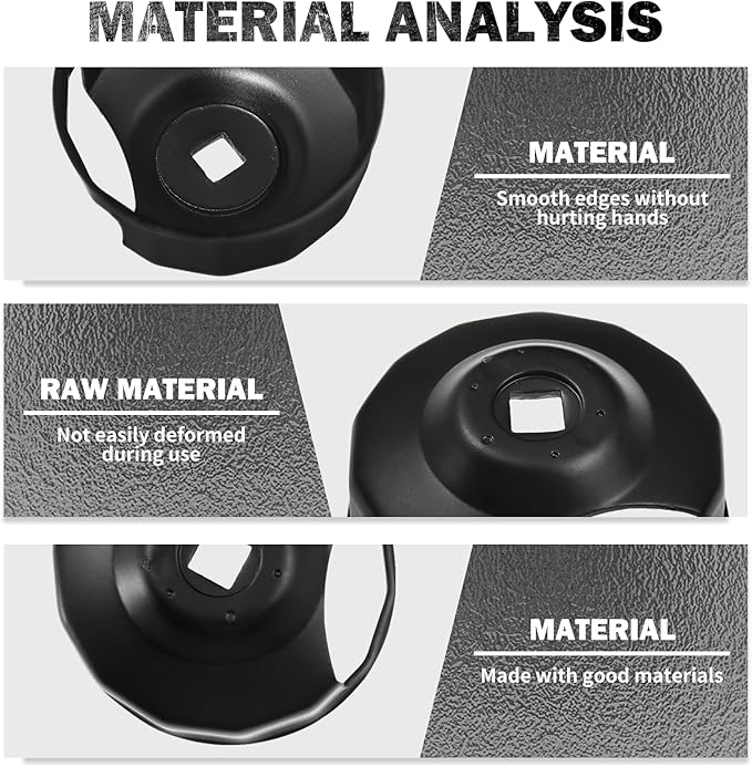 HDBUBALUS Oil Filter Wrench Tool for Harley, Oil Filter Cap Removal Tool Socket For 1984-later Harley Motorcycle Oil Change Filters with 76 x 14 Flutes (Except '15-later XG)