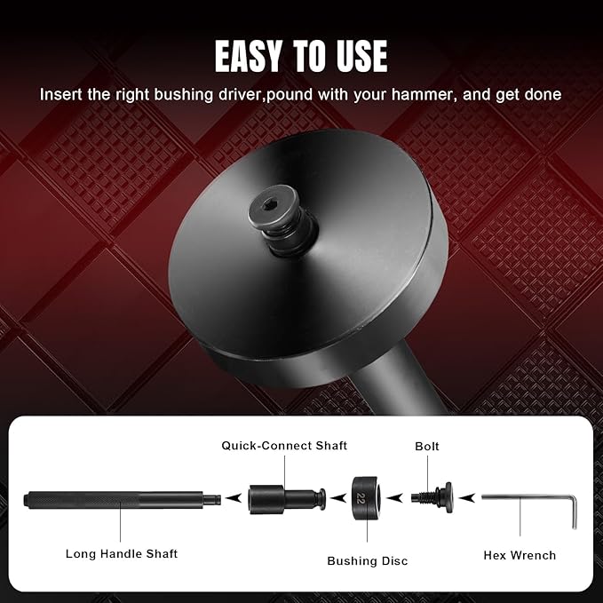 52-in-1 Bushing Driver Tool Set,Transmission Wheel Axle Bearing Race,Seal Installer Remover, Bush Removal Puller Bearing Press Tool Kit