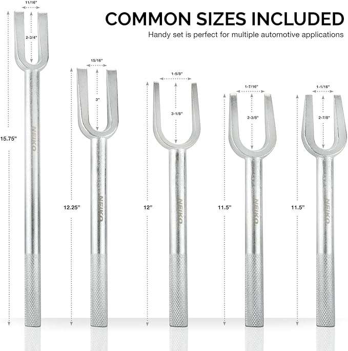 Neiko 20687A Ball Joint Separator Tie Rod End Remover Pickle Fork Set | 5 Piece | Automotive Specialty Tool