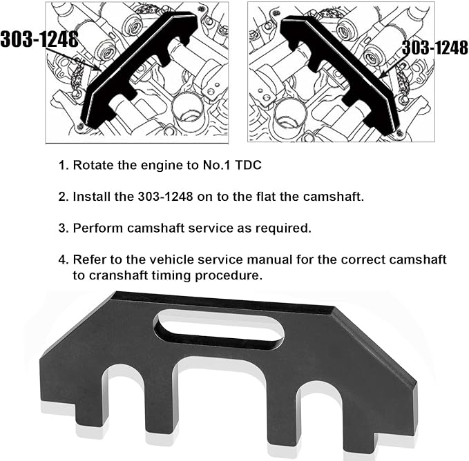 Camshaft Holding Tool Timing Alignment Holder Tool Compatible with Ford Lincoln Mercury 3.5L 3.7L 4V Engines Replace 303-1248 303-1530 OTC 6682 with Tension Tool