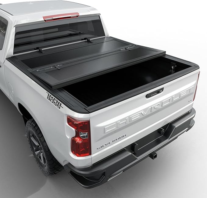 Low Profile Flip Up Truck Bed Tonneau Cover Fits 2019-2026 Chevy/GMC Silverado/Sierra 5'8" Bed (69.6")