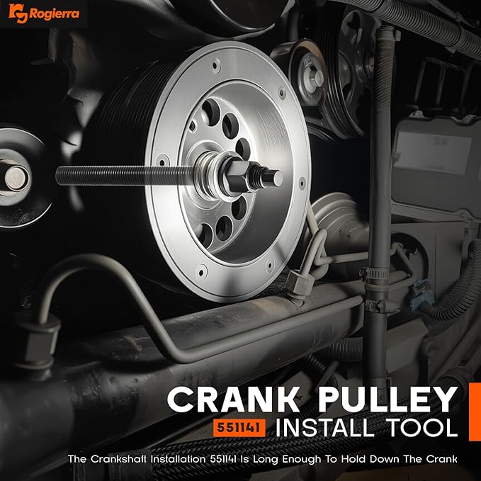 For GM 25264 Harmonic Balancer Puller, Harmonic Balancer Installation Tool for LS ，Crank Pulley Puller for GM Chrysler Jeep Dodge, Harmonic Damper Puller for Engine Balancer Removal Replacement