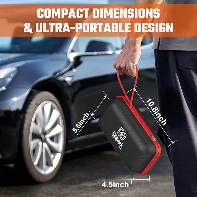 G21C 2000A Jump Starter Portable Portable Battery Booster for 7.0L Gas and 6.5L Diesel Engines 12V Jump Box with USB Quick Charge LED Flashlight with DC Power Out 12.5v-16.8V-10A