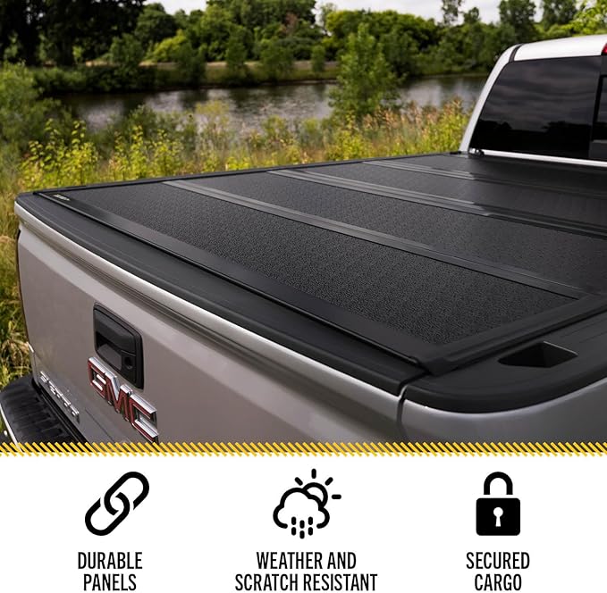 RealTruck BAK BAKFlip F1 Hard Folding Truck Bed Tonneau Cover | 772227RB | Fits 2019-2026 Dodge Ram 1500 w/RamBox, Fits w/and w/o Multi-Function (Split) Tailgate 5' 7" Bed (67.4")