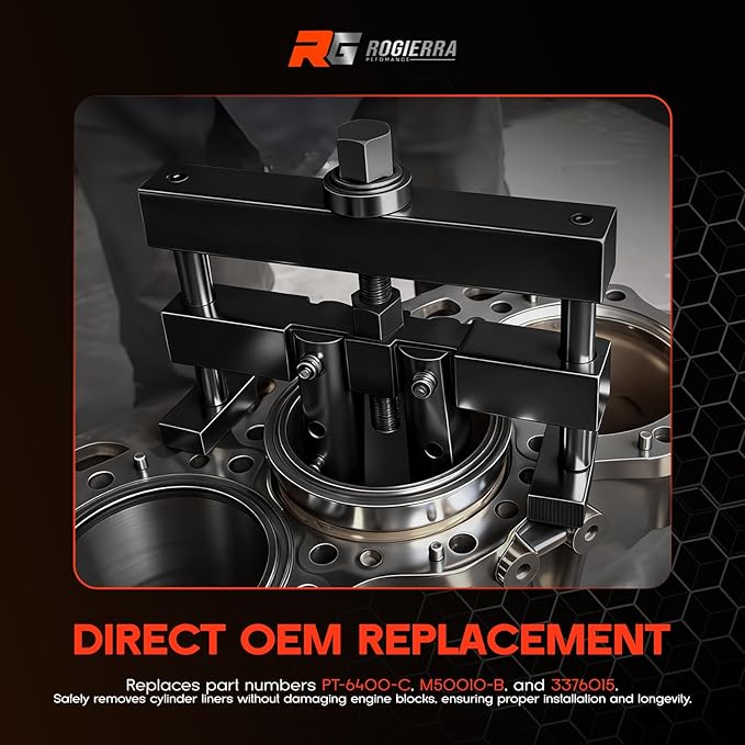 Universal Cylinder Liner Puller Tool for Mack, Cummins, CAT & Caterpillar - Heavy Duty Diesel Engine Wet Liner Removal (3-7/8" to 6-1/4" Bore) - Compatible with PT-6400-C, M50010-B, 3376015 Models