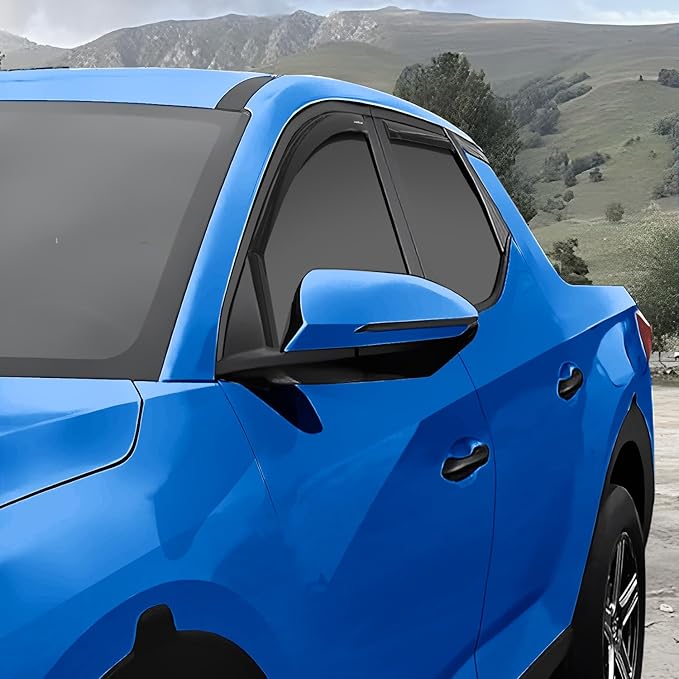 Goodyear Shatterproof in-Channel Window Deflectors for Hyundai Santa Cruz 2022-2026, Rain Guards, Window Visors for Cars, Vent Deflector, Car Accessories, 4 pcs - GY007896