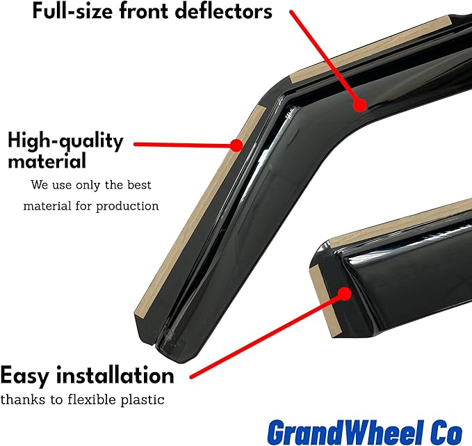 Window Deflectors Smoke Tinted in-Channel Side Window Vent Visor Deflectors Rain Guards Compatible with CR-V 2012-2016 - 4pcs. GW0209