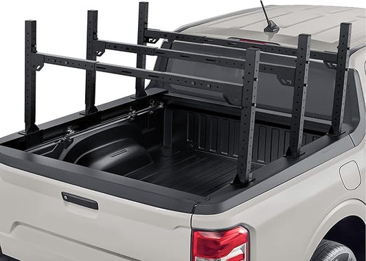 Adjustable Truck Ladder Racks Compatible with Tacoma/Silverado/Ford F-Series/Ram/Tundra/JT/Sierra/Titan/Frontier/Colorado/Canyon/Ranger/Maverick Universal 1000lbs Capacity Bed Rack Cargo Rack