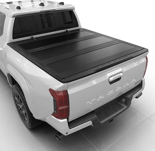 Low Profile Flip Up Truck Bed Tonneau Cover Fits 2016-2023 Toyota Tacoma 5'1" Bed (60.5")