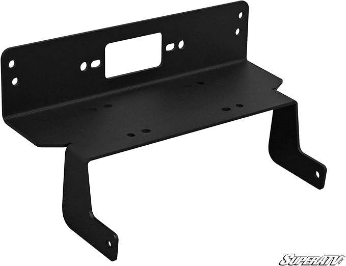 SuperATV Black Ops 4500 LB Winch and Winch Mounting Plate for 2016+ Polaris Ranger 570 Full-Size/Crew | Powder-Coating Prevents Corrosion | Compatible with Many OEM and Aftermarket Winches