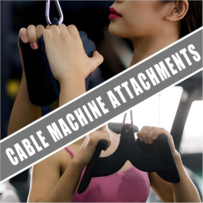 Ergonomic LAT Pull Down Bars, Back and Triceps Strength Training Equipment, LAT Pulldown Attachments, Cable Attachments for Home Gym