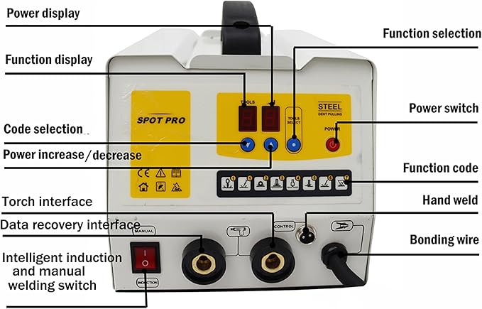 Steel Dent Pulling Machine Stud Welder Car Repair Spot Dent Puller Vehicle Body Dent Pull Tool Kit with Professional Tool Cart 220V