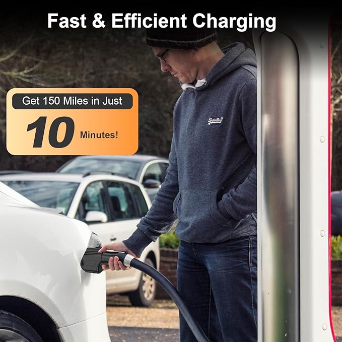 Upgraded for Tesla Supercharger Adapter, for NACS to CCS Adapter Max 500A 1000V, Compatible with R1T R1S R2 R3 EVs, Compatible with GM EVs