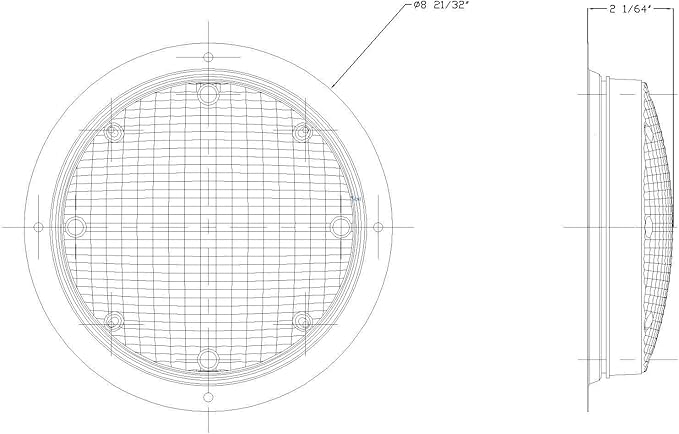 Lumitronics RV Trailer Camper 5th Wheel LED Round Surface Mount Scare Light, Mounting Gasket Included