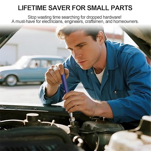 2-Pack Magnetic Pickup Tools 8 & 3.5 LB Retrieving Telescoping Retrievers, Ideal for Mechanics, DIY, Car, Workshop, Home Use