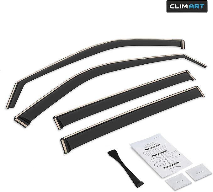 CLIM ART in-Channel Incredibly Durable Rain Guards for Toyota Highlander 2020-2026, Original Window Deflectors, Vent Window Visors, Vent Deflector, 4 pcs. - 620143