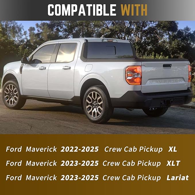 RMOURTEKK Mud Flaps for Ford Maverick 2025 2024 2023 2022 Accessories Front & Rear Mud Guards Splash(Set for 4 Pcs) No Drilling Required