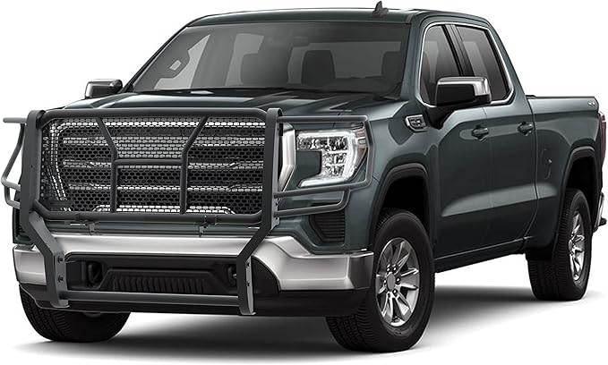 Black Horse RUGGED Heavy Duty Grille Brush Bumper Guard Modular Black Compatible with 2020-2023 GMC Sierra 2500 HD|2020-2023 GMC Sierra 3500 HD-RU-GMSI20-B