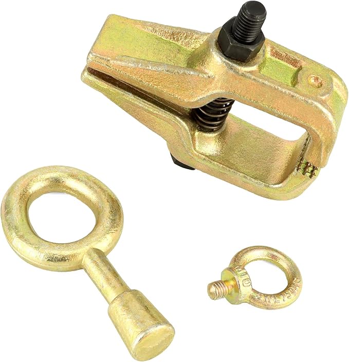 QWORK Auto Body Repair Pull Clamp, 5 Ton Top and Straight 2 Way Auto Body Clamps, Self Tightening Frame Pull Clamp for Automotive Car Vehicle Body Repair