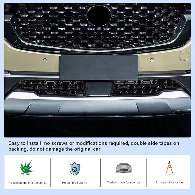 CDEFG 2023 2024 2025 2026 CX-50 Front Grill Mesh Inserts Trims CX50 Front Grille Guard for 2023-2026 Mazda CX-50 Car Exterior Accessories ABS Material, 2PCS(for 2023-2026 CX-50 Front Grills)