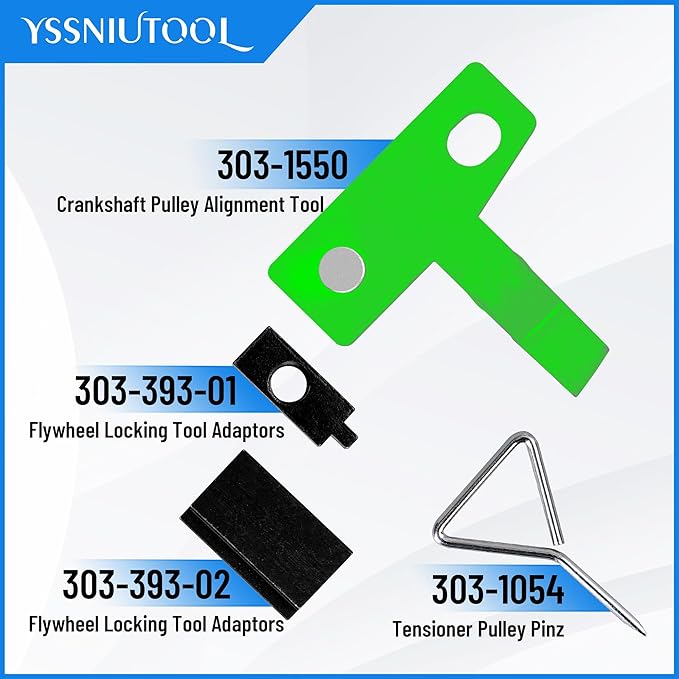 18pcTiming Tool for Ford, Engine Timing Tool Kit Camshaft Flywheel Locking Tools for Ford Fiesta Fusion Escape Mazda 1.4 1.6 1.8 2.0 Di/TDCi/TDDi ECOBOOST 1.6 Ti-VCT 1.5 1.6 VVT 2.5L Replace 303-1097