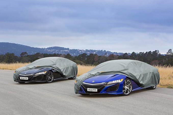 Kayme Heavy Duty Car Cover Custom Fit Acura NSX (1990-2023) Waterproof All Weather for Automobiles, Full Exterior Covers Sun Rain UV Protection.（Deliver About 3-10 Days）